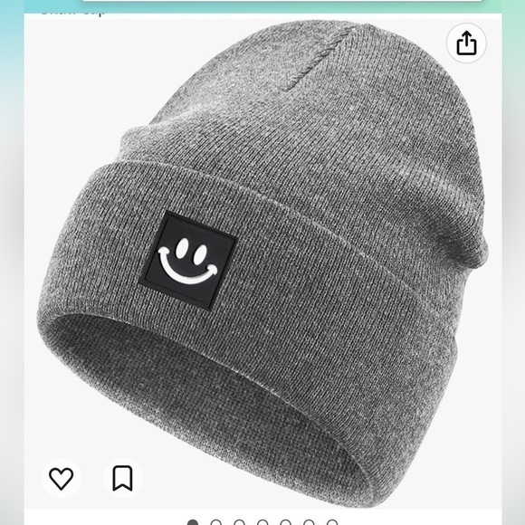 New Beanie Hats for Women Men Knit Warm Winter Hat with Smile Face Unisex - Picture 1 of 2